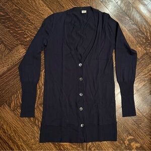 JCrew Women’s Navy Blue 100% Merino Wool Cardigan Size Small